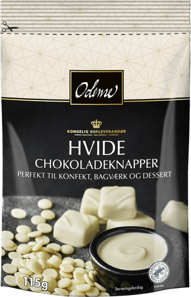 Modelbillede af Odense Hvid Chokoladeknapper 115g