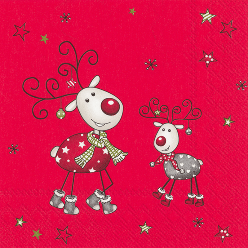 20stk. Servietter 33 cm. Rudolf