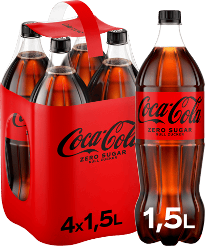 Modelbillede af Coca Cola Zero 4 x 1,5 l. PET