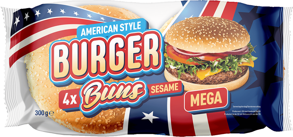 Nordthy Mega Burger Boller 4 stk. 300g