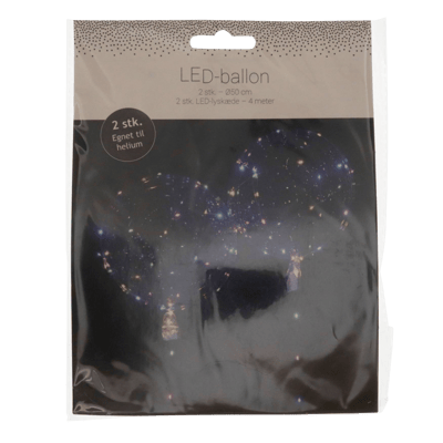 Modelbillede af Led Ballon 2stk. Multifarvet  ø50cm