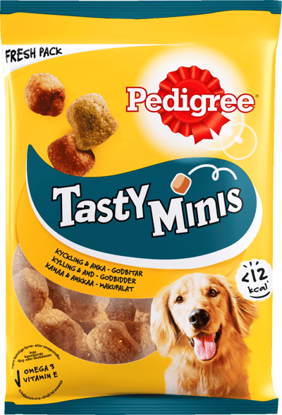 Modelbillede af Pedigree Tasty Minis Kylling & And 130 g