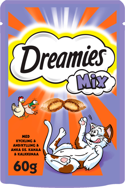Modelbillede af Dreamies Mix Kylling & And 60 g