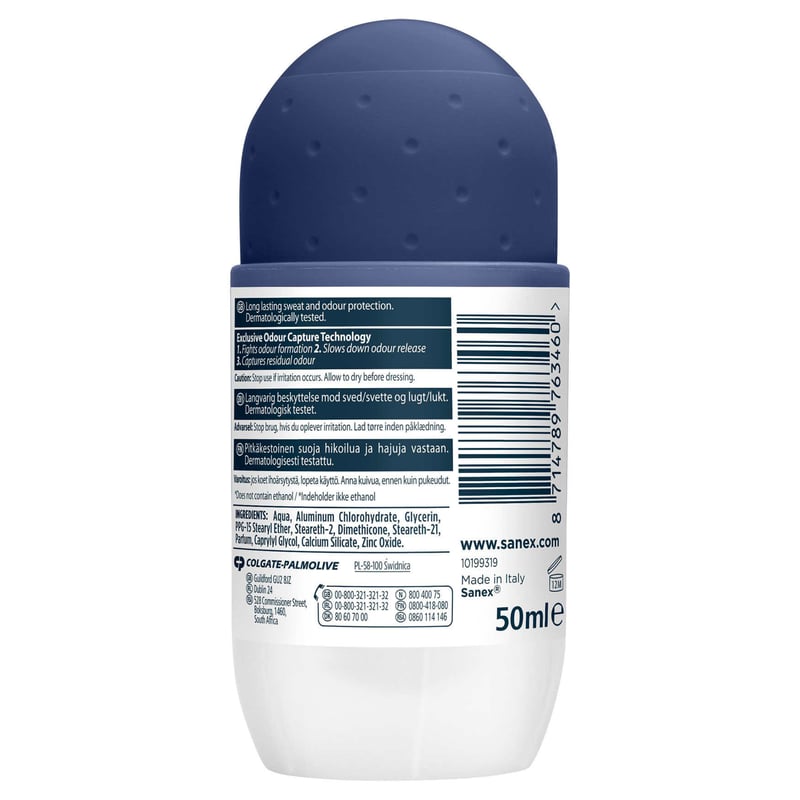 Sanex Men Deodorant Dermo Active Control – 3er Pack, 200 Ml, Alkoholfrei, 24h Schutz Für Normale Haut