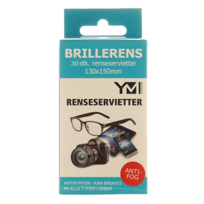 1 pk. Brillerensservietter 30 Stk.