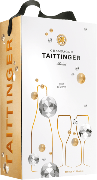 Modelbillede af Taittinger Brut Reserve Giftpack med 2 glas