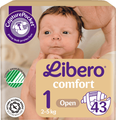 Modelbillede af Libero Comfort 1 2-5kg, 43 stk.