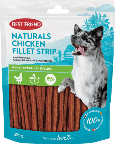 Modelbillede af Best Friend Naturals Kyllinge Strips 225 g
