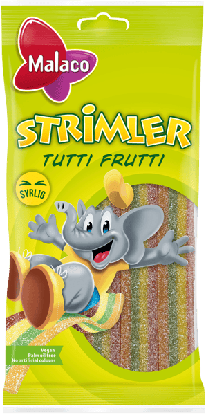Modelbillede af Strimler Tutti Frutti Malaco 80g