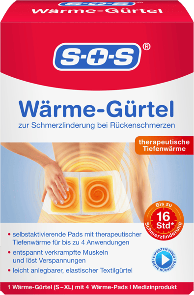 Modelbillede af Varmebælte SOS m. 4 Varme Pads