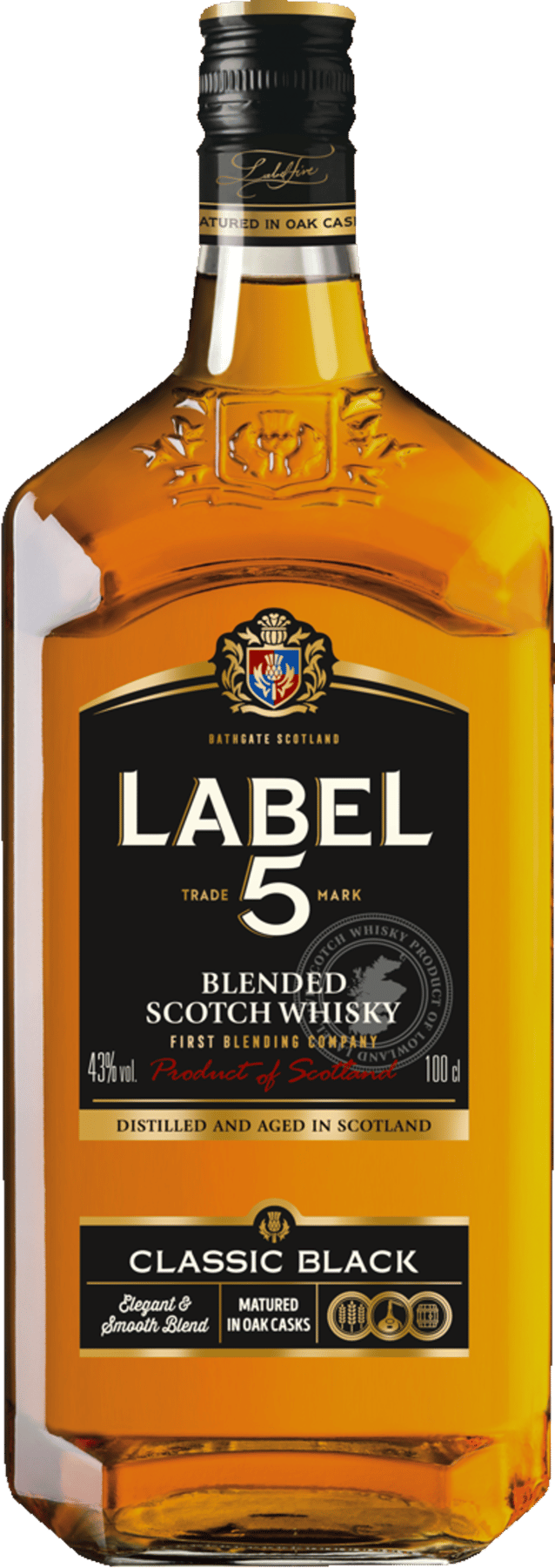 Label 5 whisky 40% 1 l.