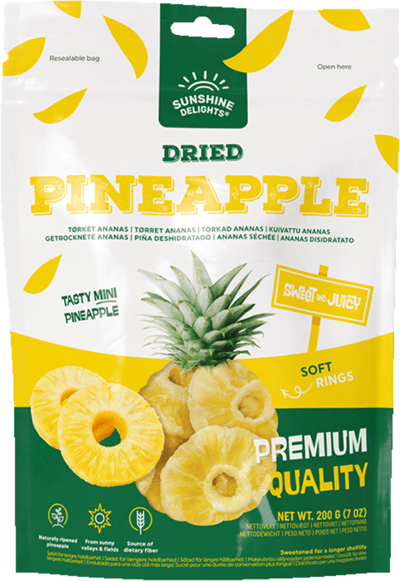 Modelbillede af Tørret Ananas Sunshine Delights 200 g