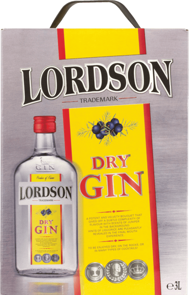 Modellbild av Lordson Gin Bag in Box 37,5% 3 l.