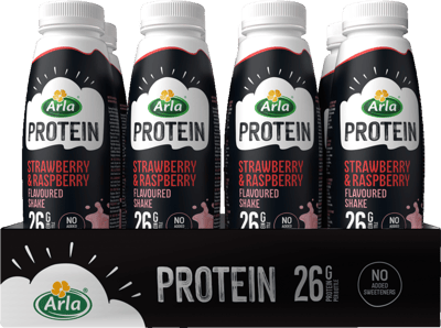 Modelbillede af Arla Protein Drik Jordbær/Hindbær 8 x 500ml