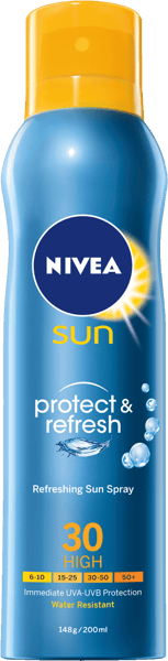 Modellbild av aerosol SPF 30 Nivea Protect & Refresh