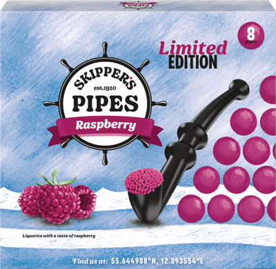 Modelbillede af Skipper Pipe Hindbær Malaco 136g