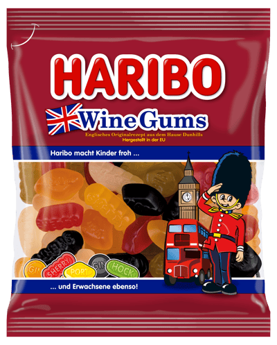 Modelbillede af Haribo Wine Gums 175g