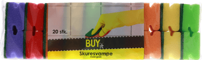 Buy It Skuresvampe Med Greb 20 stk.