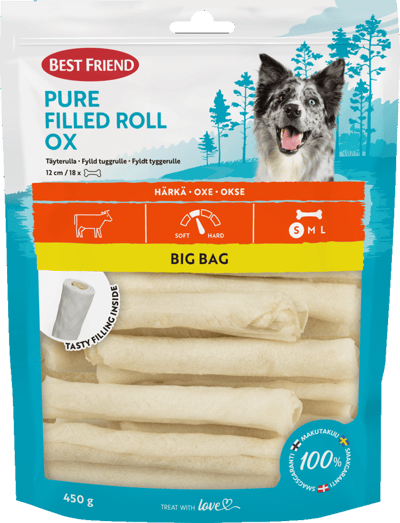 Modelbillede af Best Friend Pure Fyldt Rulle Okse 18 stk. 450 g