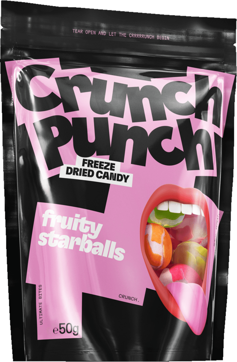 Frysetrret Slik Crunch-Punch Fruity Starballs