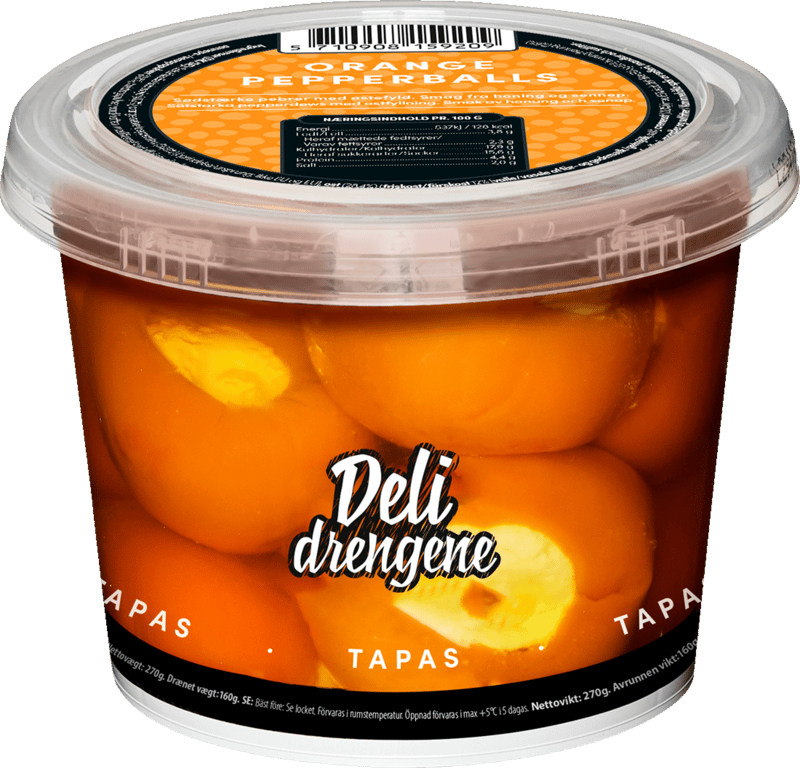 Orange Pepperballs m. Friskost