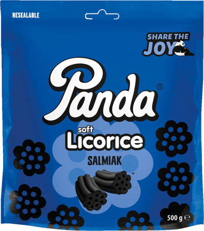 Panda Licorice Salty Salmiak blå 500g