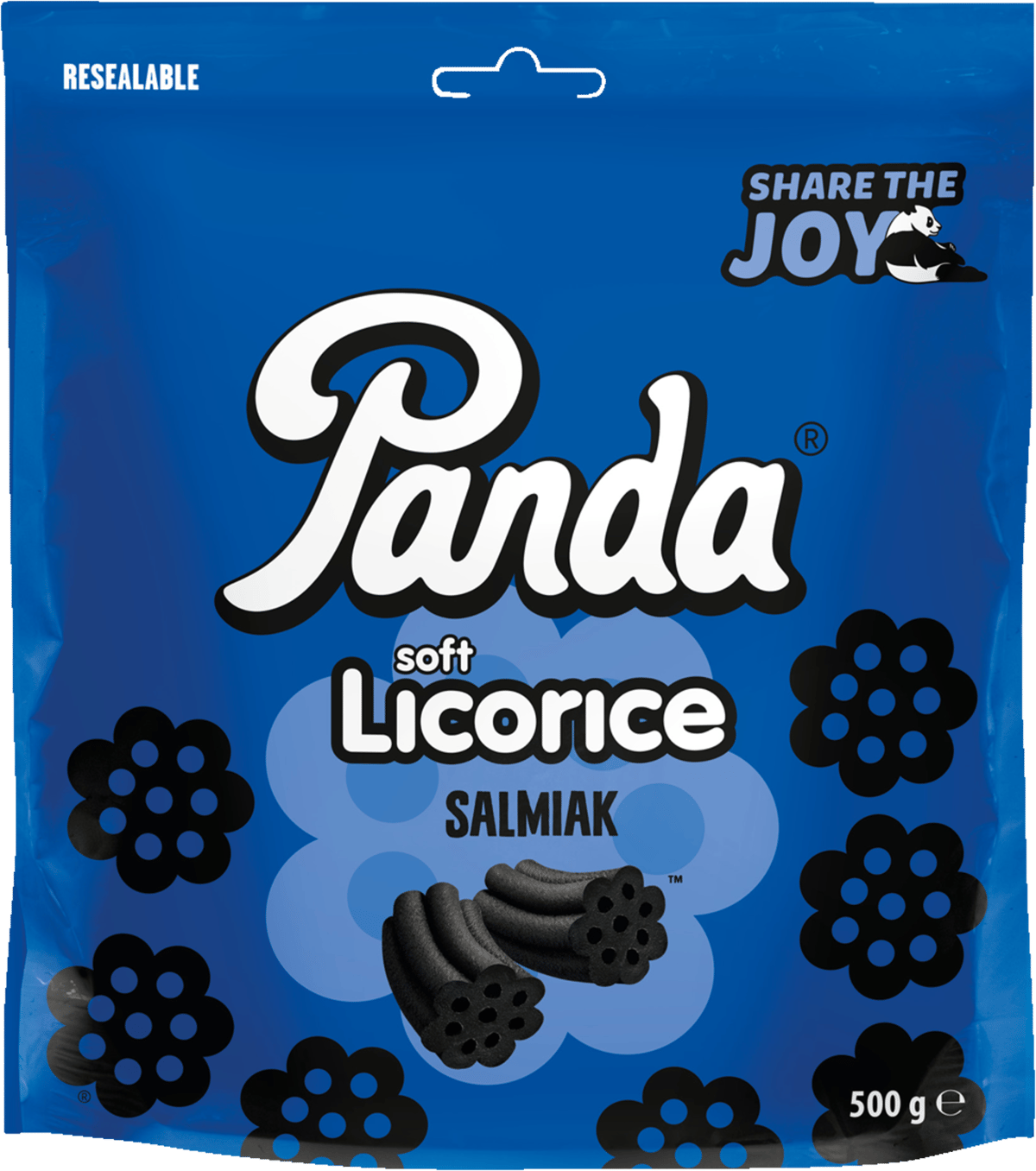Panda Licorice Salty Salmiak blå 500 g