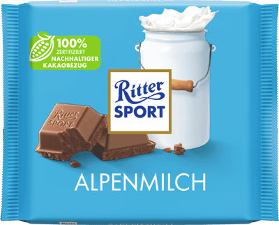 Modelbillede af Ritter Sport Alpemælk 100 g