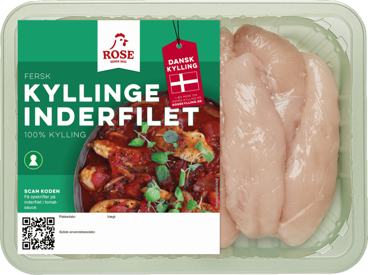 Kylling Inderfilet Rose 1000 g