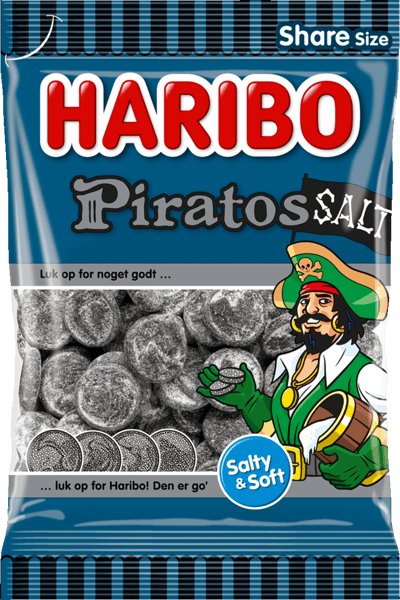 Modelbillede af Piratos Salt Haribo 340g