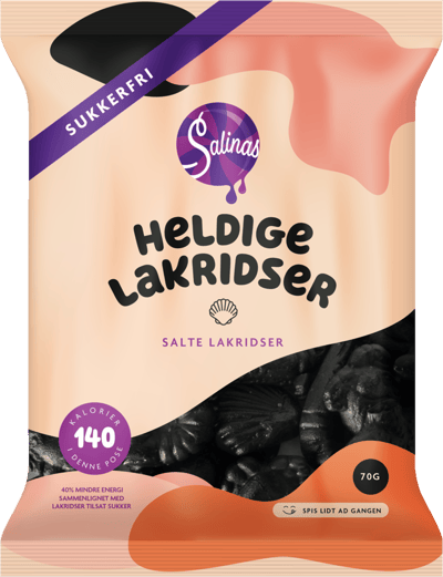 Modelbillede af Heldige lakridser Salinas 70g