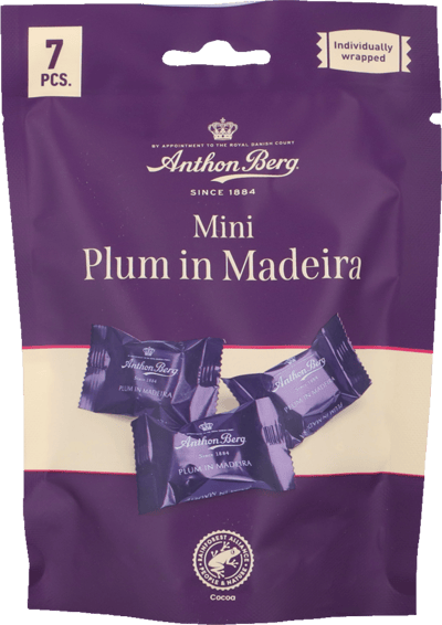 Modelbillede af Mini Blomme Madeira Anthon Berg 105g