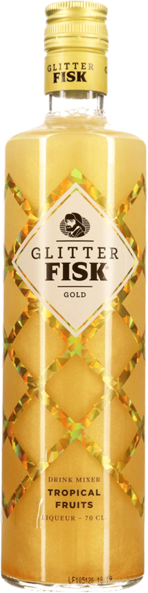 Glitter Fisk Gold