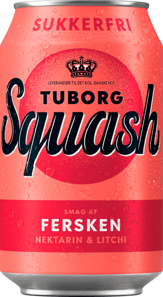 1 ks. Tuborg Squash Fersken sukkerfri 24x0,33l