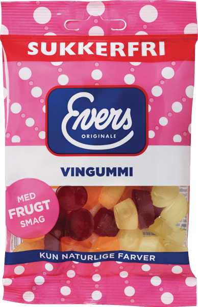 Modelbillede af Evers sukkerfri vingummi 70 g.