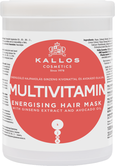 Modelbillede af Energising Hair Mask Kallos 1000 ml