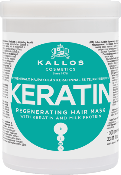 Modelbillede af Keratin Hair Mask Kallos 1000 ml