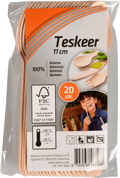 Modelbillede af Teske,  natur, birketræ 20 stk