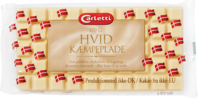 Carletti Kæmpeplade Hvid 170g