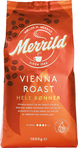 Modelbillede af Vienna Roast Merrild Helbønne 1 kg
