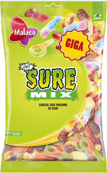 3 ps. Det Sure Mix Malaco 750g