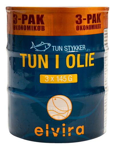 Modelbillede af Elvira Tun i olie 145g 3-pak
