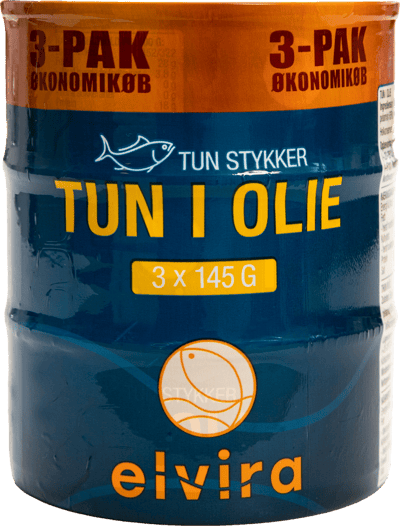 Modelbillede af Elvira Tun i olie 145g 3-pak