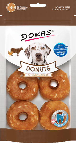 Modelbillede af Dokas Donuts m. Kyllingebryst 160 g