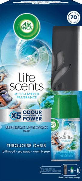 Modellbild av Air Wick Freshmatic Black Turquoise Oasis Starterkit 250 ml