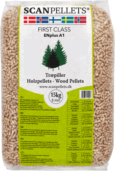Modelbillede af ScanPellets 6mm træpiller 15 kg