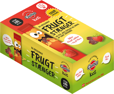 Modelbillede af Castus Frugstænger Sour Jordbær 20x20 g