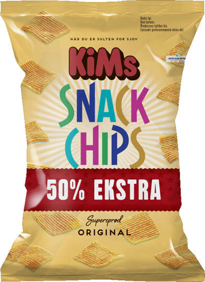 Modelbillede af KiMs +50% Snack Chips Krydret 240g