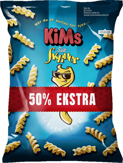Modelbillede af Kims +50% Skruer Salt 205 g