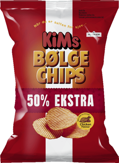 Modelbillede af Kims +50% Bølgechips 255 g